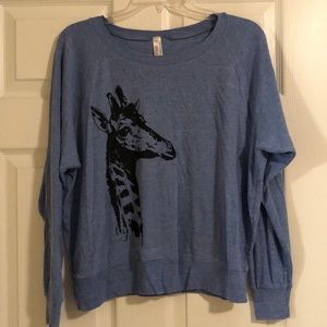 Light blue Giraffe lightweight long sleeve shirt